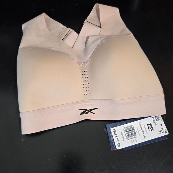 New Reebok Puremove+ High Impact Sports Bra Nude Sz XS womens Convertible Straps - Picture 2 of 7
